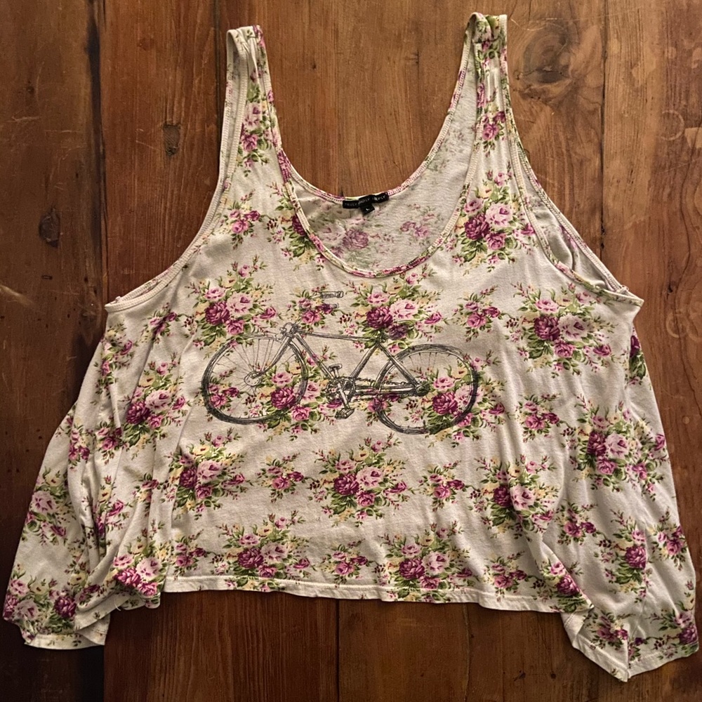 Floral bicycle tank top